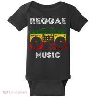 Reggae Music Musicbox Boombox Rastafari Roots Rasta Reggae  Baby Bodysuit thumb 0