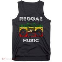 Reggae Music Musicbox Boombox Rastafari Roots Rasta Reggae  Tank Top thumb 0