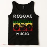 Reggae Music Musicbox Boombox Rastafari Roots Rasta Reggae  Tank Top thumb 2