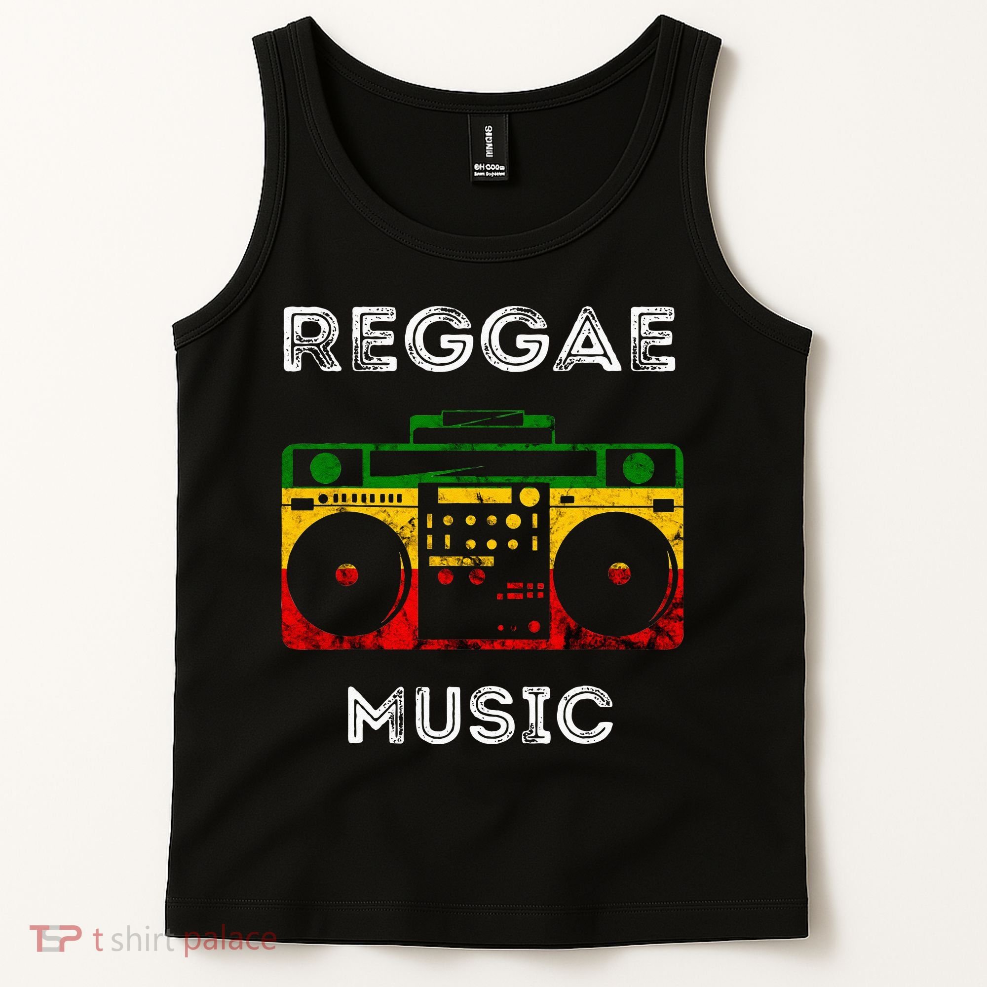 Reggae Music Musicbox Boombox Rastafari Roots Rasta Reggae  Tank Top