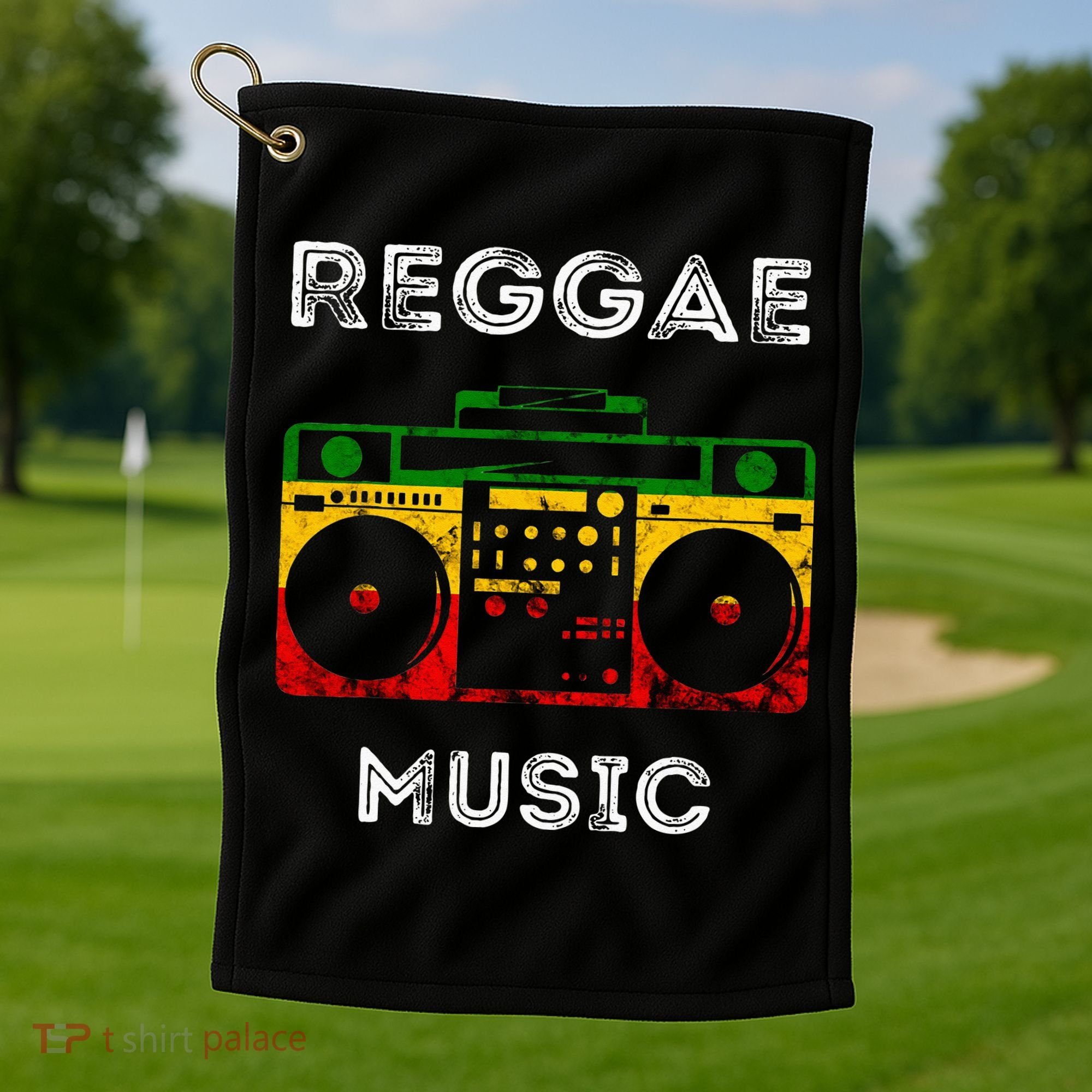 Reggae Music Musicbox Boombox Rastafari Roots Rasta Reggae  Golf Towel