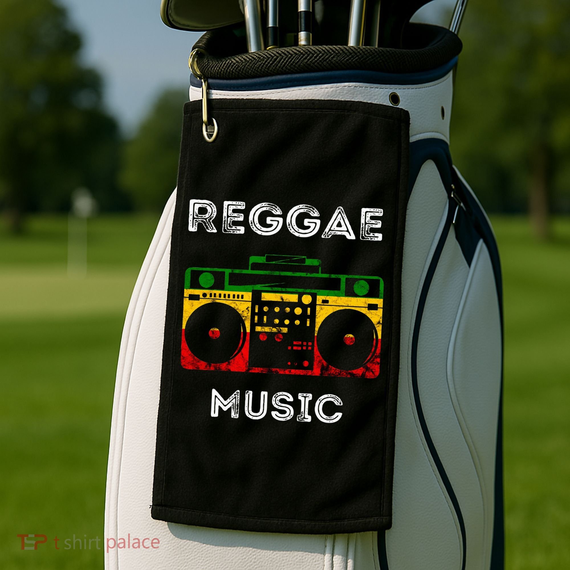 Reggae Music Musicbox Boombox Rastafari Roots Rasta Reggae  Golf Towel