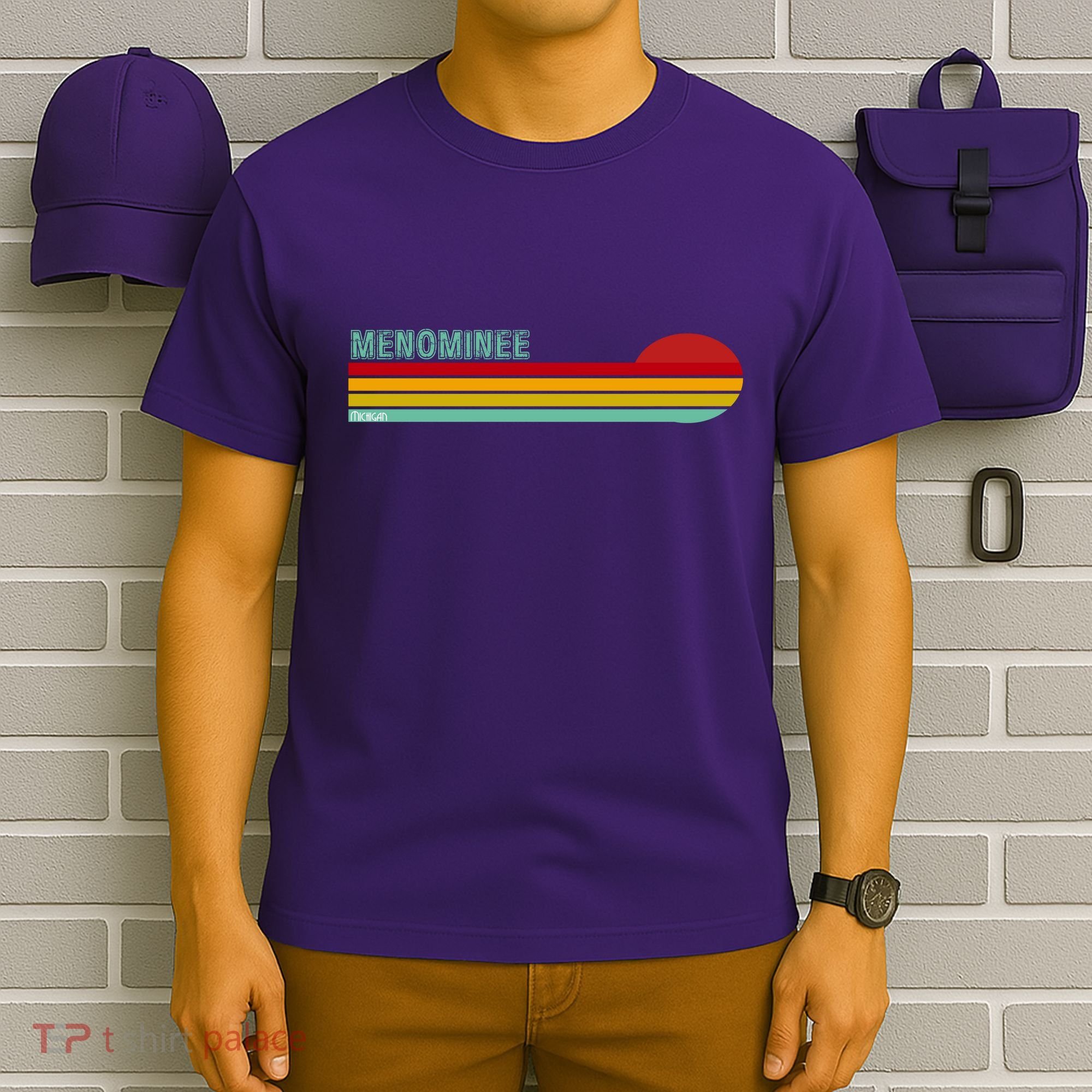 Retro Menominee Michigan T-Shirt