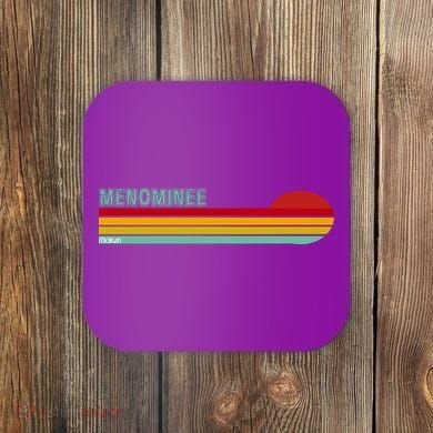 Retro Menominee Michigan Coaster