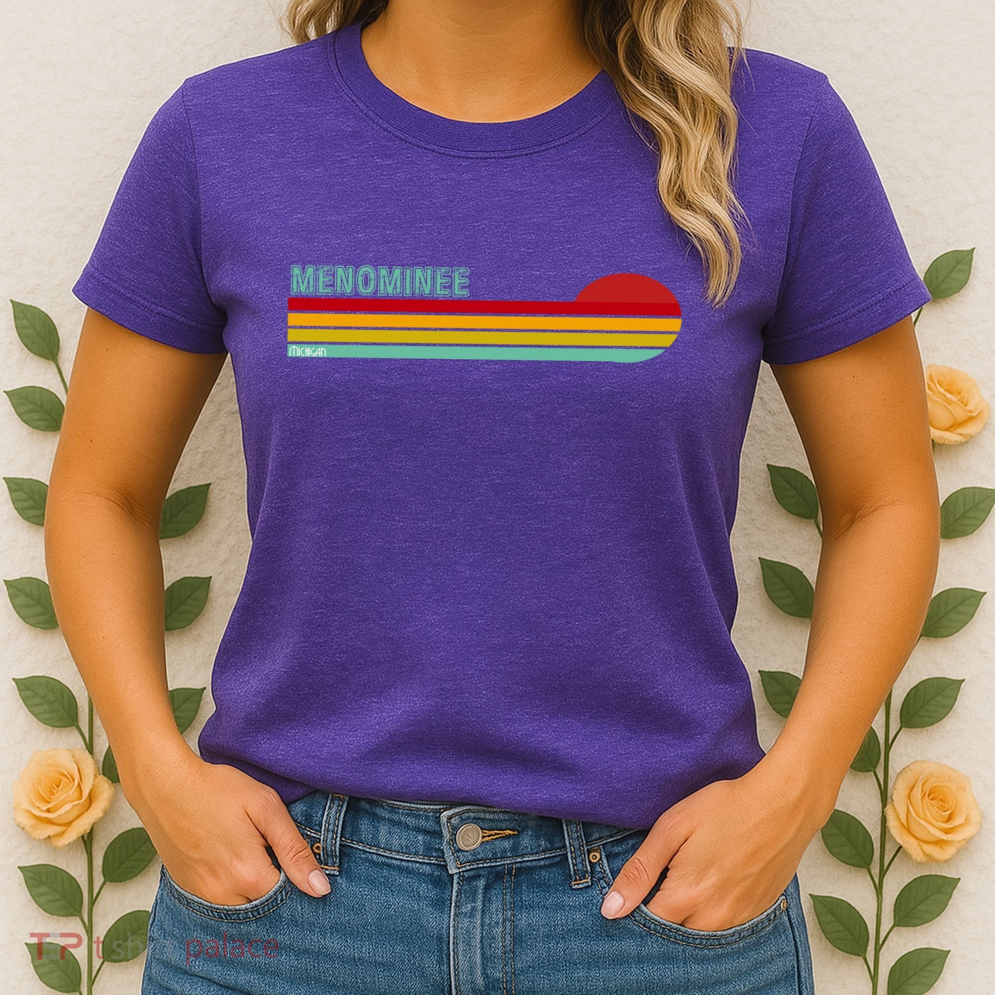 Retro Menominee Michigan Women's T-Shirt