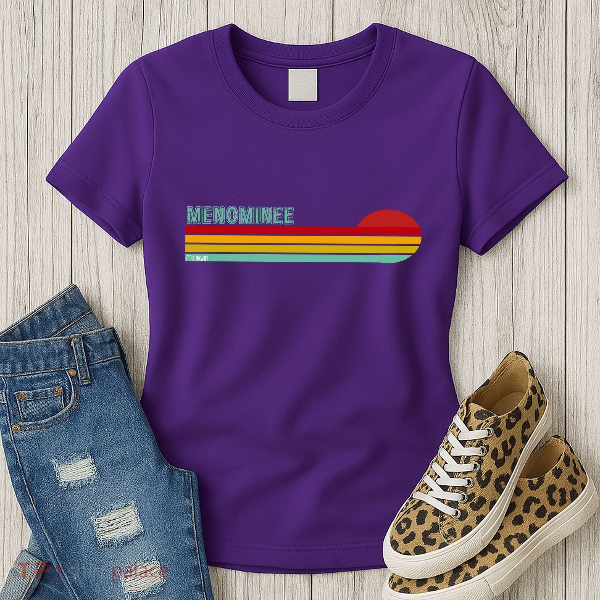 Retro Menominee Michigan Women's T-Shirt