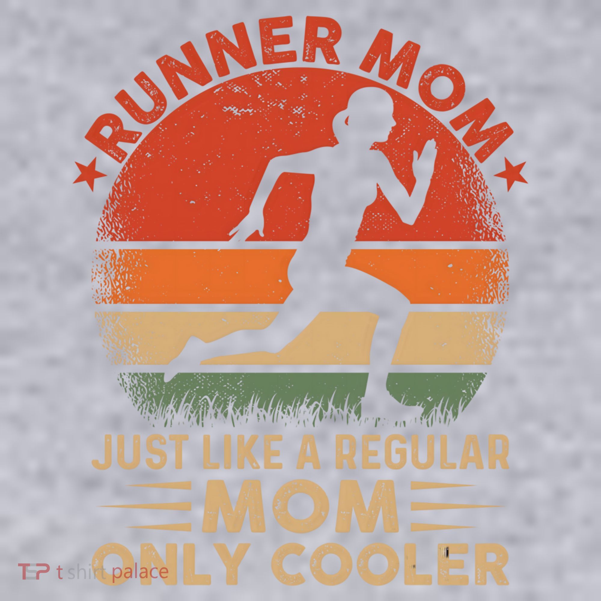 Runner Mom Marathon Race Track And Field Mothers Day Gift Women's Racerback Cropped Tank
