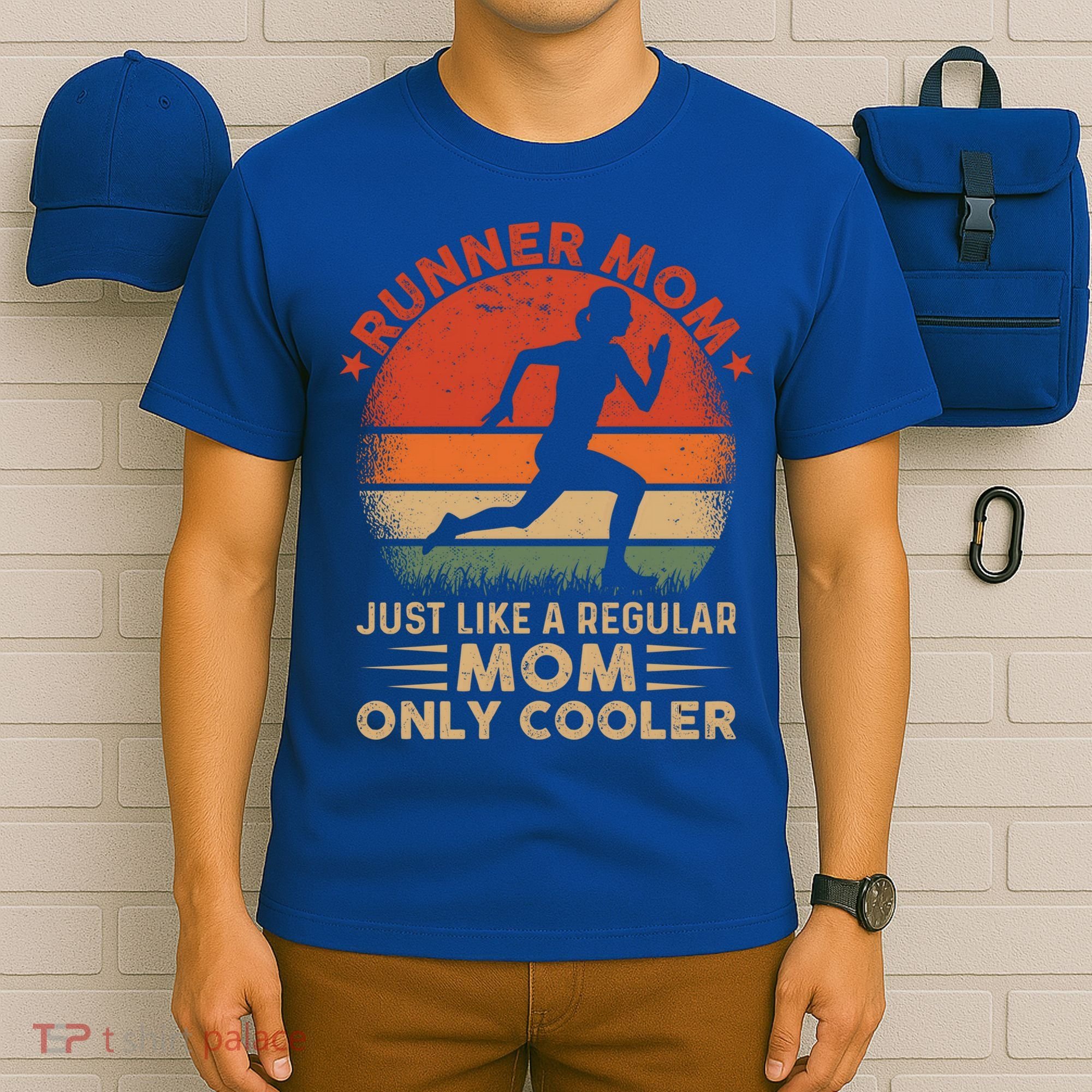 Runner Mom Marathon Race Track And Field Mothers Day Gift T-Shirt