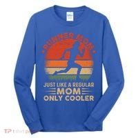 Runner Mom Marathon Race Track And Field Mothers Day Gift Tall Long Sleeve Shirt thumb 0