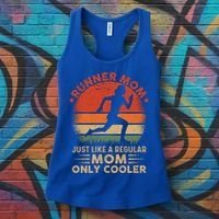 Runner Mom Marathon Race Track And Field Mothers Day Gift Women's Tank Top thumb 3