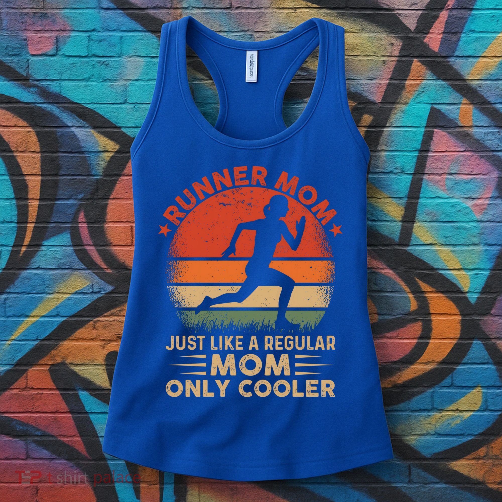 Runner Mom Marathon Race Track And Field Mothers Day Gift Women's Tank Top