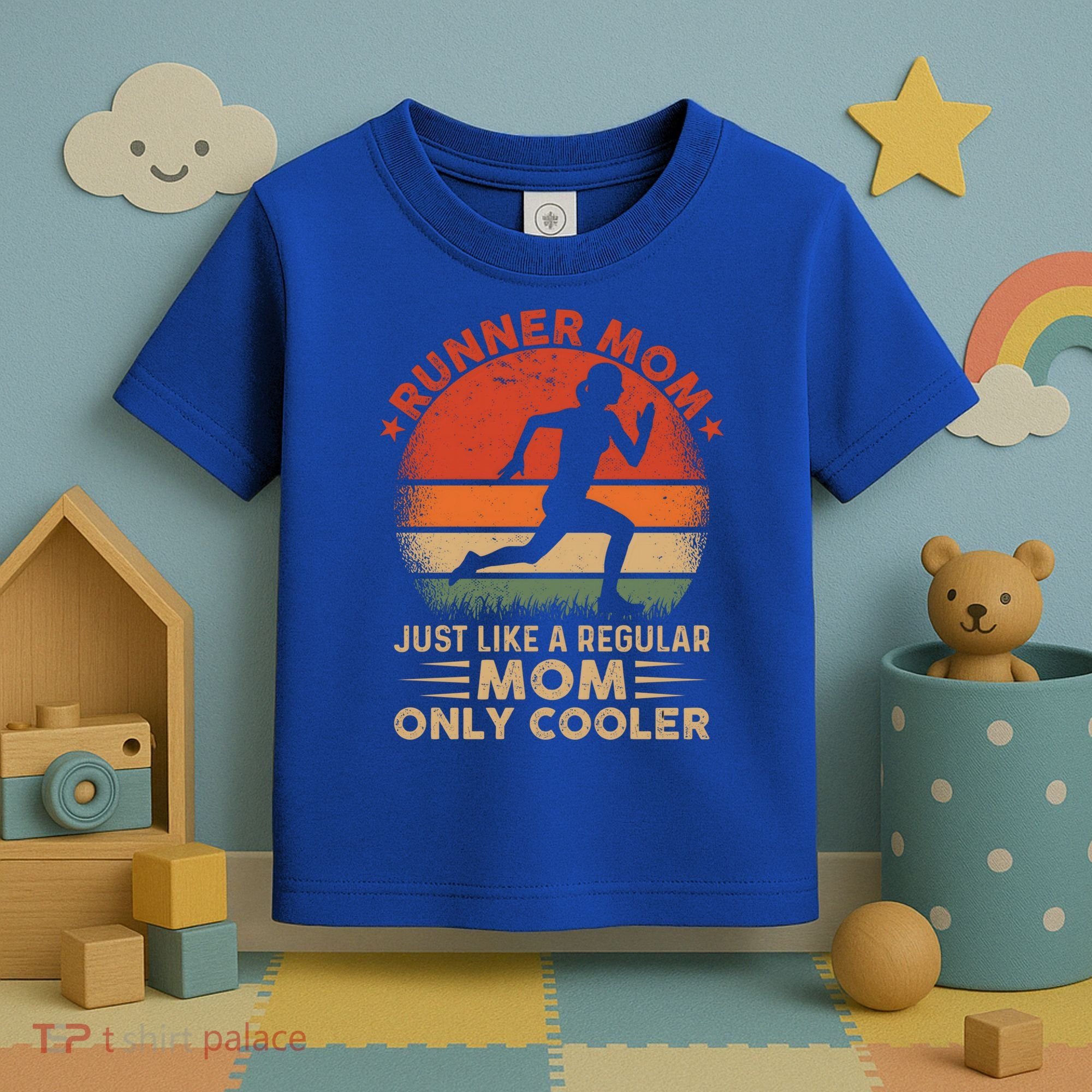 Runner Mom Marathon Race Track And Field Mothers Day Gift Toddler T-Shirt