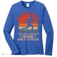 Runner Mom Marathon Race Track And Field Mothers Day Gift Women's Long Sleeve Shirt thumb 0