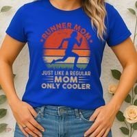 Runner Mom Marathon Race Track And Field Mothers Day Gift Women's T-Shirt thumb 2