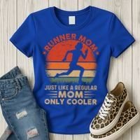Runner Mom Marathon Race Track And Field Mothers Day Gift Women's T-Shirt thumb 3