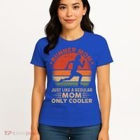 Runner Mom Marathon Race Track And Field Mothers Day Gift Women's T-Shirt thumb 4