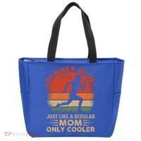 Runner Mom Marathon Race Track And Field Mothers Day Gift Tote Bag thumb 0
