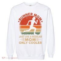 Runner Mom Marathon Race Track And Field Mothers Day Gift Garment-Dyed Sweatshirt thumb 0