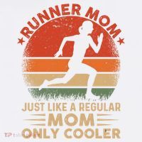 Runner Mom Marathon Race Track And Field Mothers Day Gift Garment-Dyed Sweatshirt thumb 2