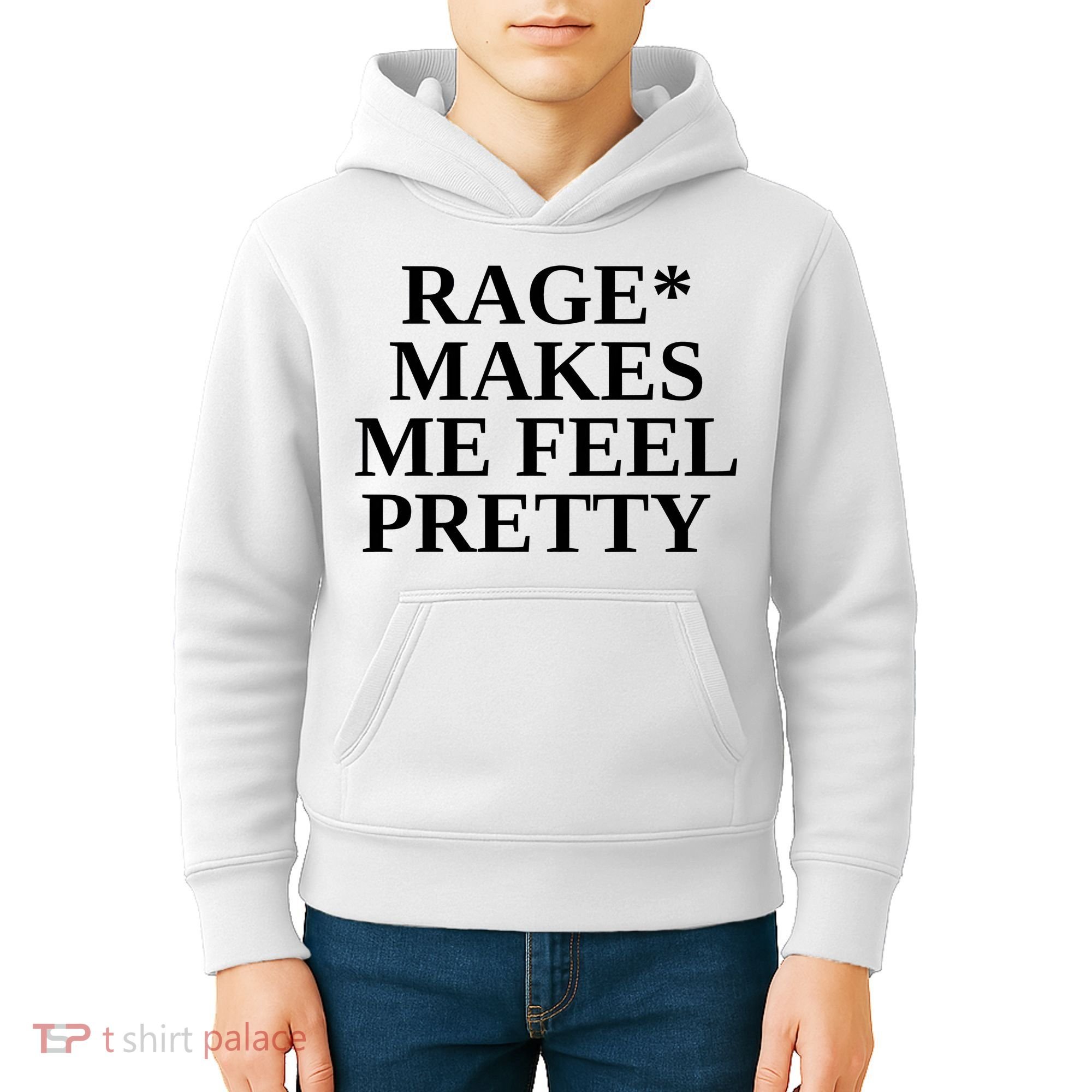 Rage Makes Me Feel Pretty Kids Hoodie