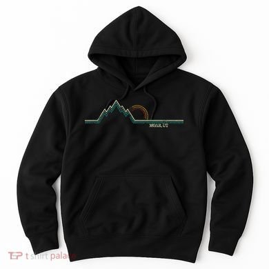 Retro Mountains Moab Utah Summer Hiking Hoodie