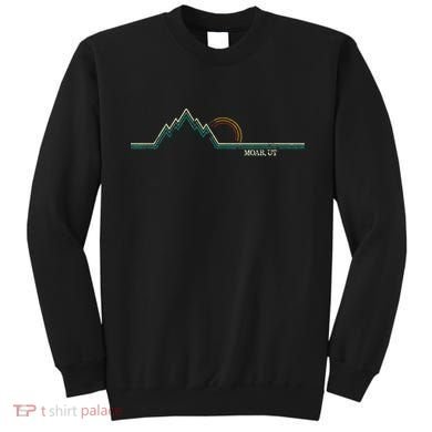 Retro Mountains Moab Utah Summer Hiking Sweatshirt