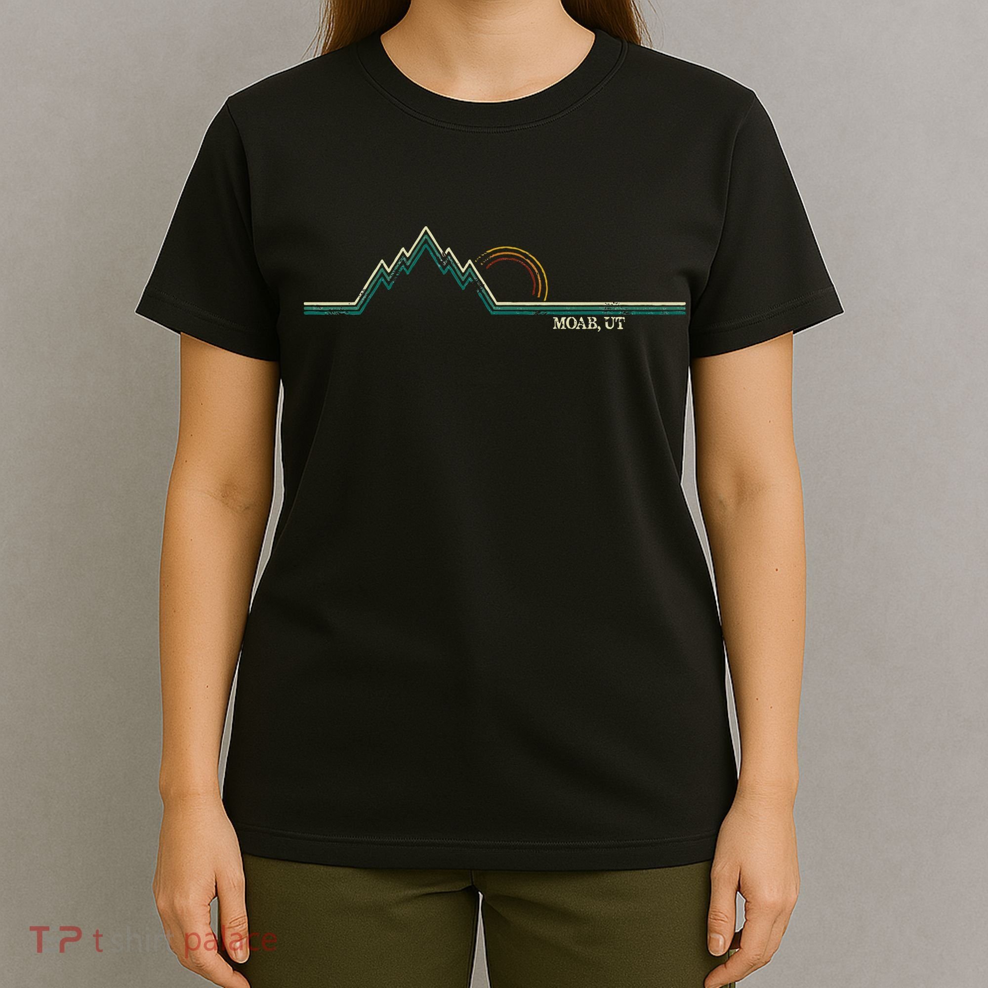 Retro Mountains Moab Utah Summer Hiking T-Shirt
