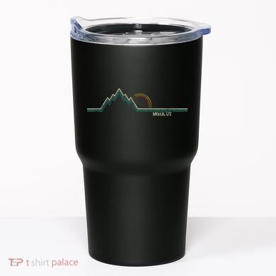 Retro Mountains Moab Utah Summer Hiking Tumbler