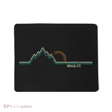Retro Mountains Moab Utah Summer Hiking Mousepad