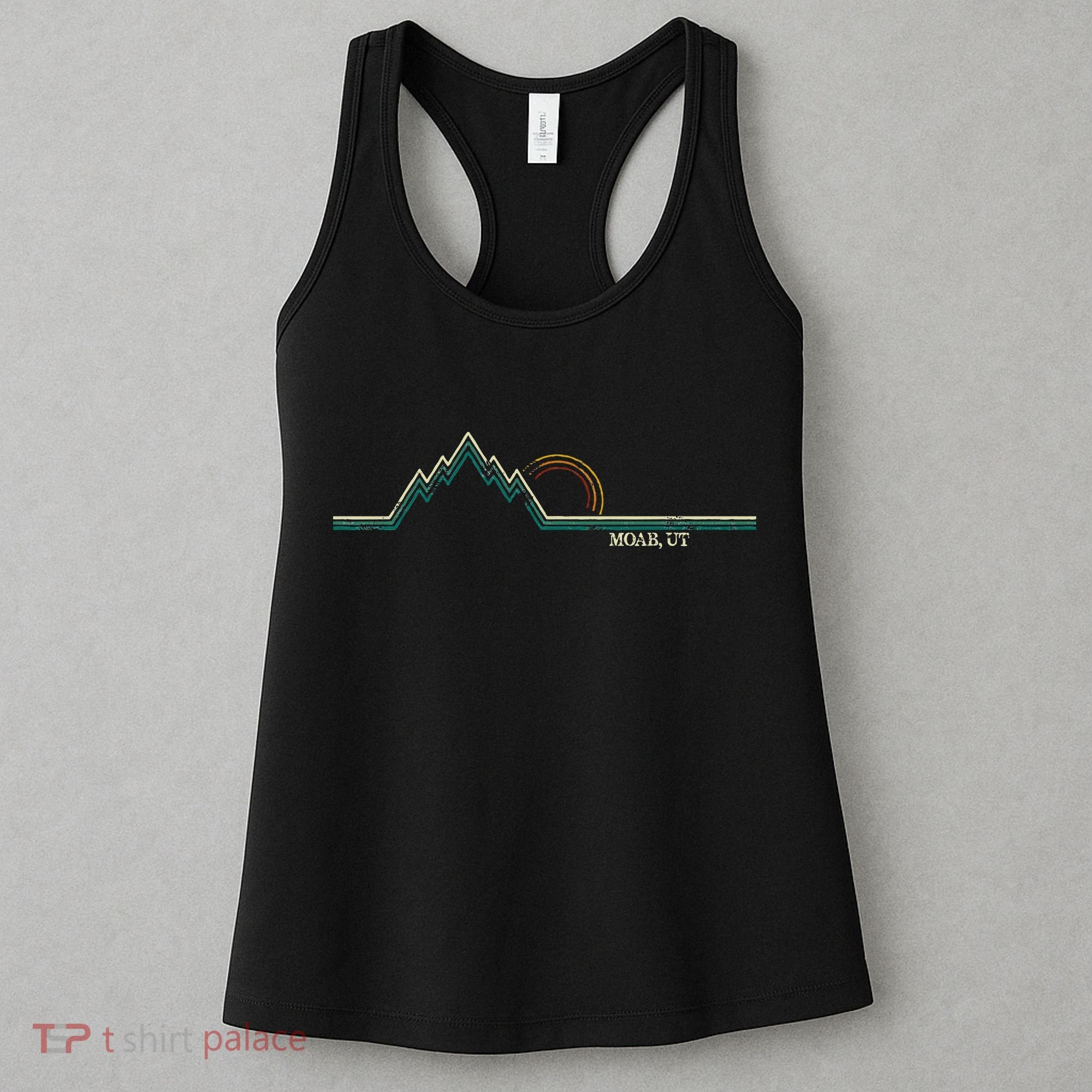 Retro Mountains Moab Utah Summer Hiking Women's Tank Top