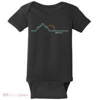 Retro Mountains Moab Utah Summer Hiking Baby Bodysuit thumb 0