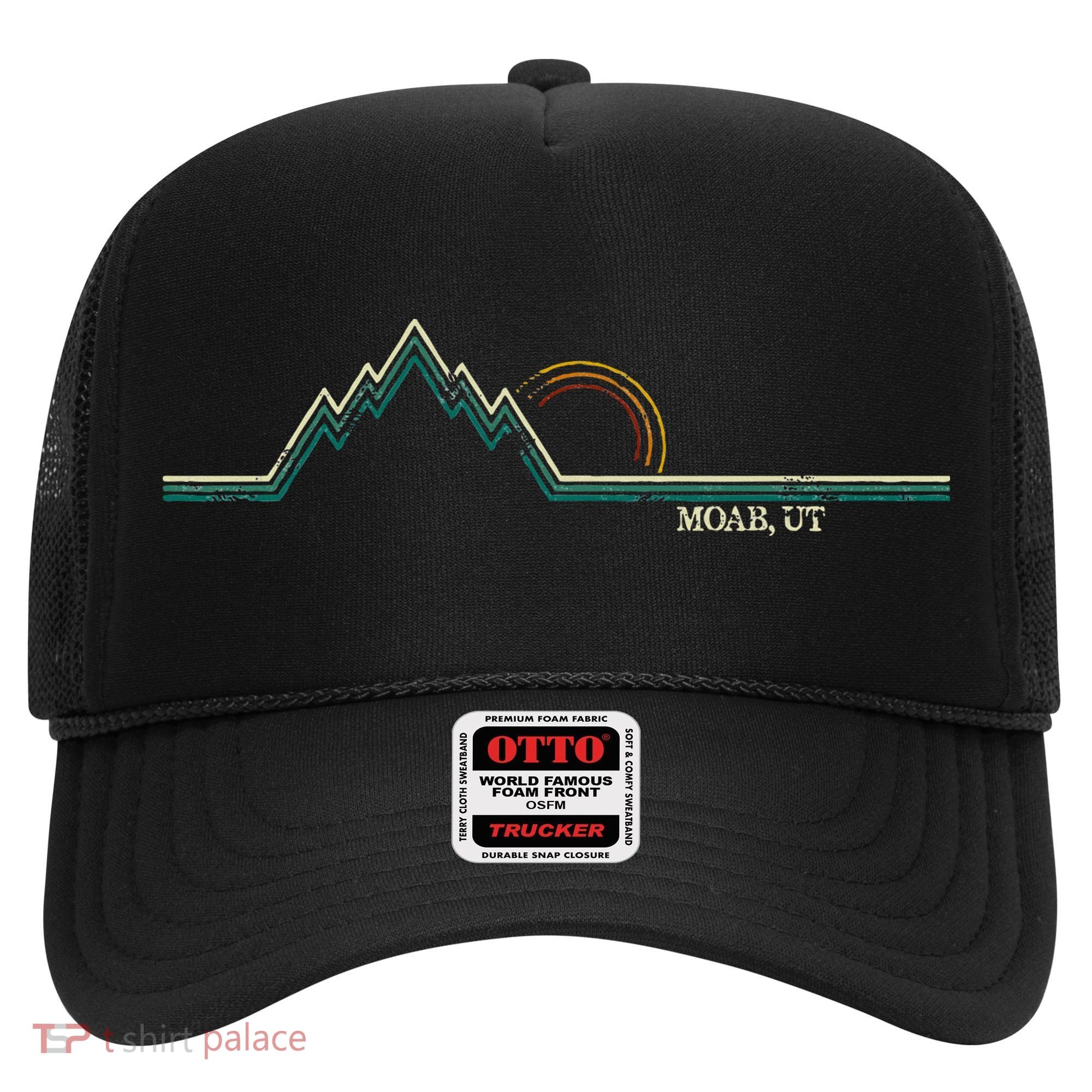 Retro Mountains Moab Utah Summer Hiking Hat