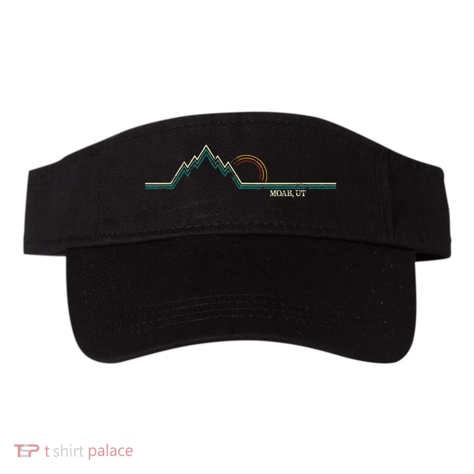 Retro Mountains Moab Utah Summer Hiking Visor