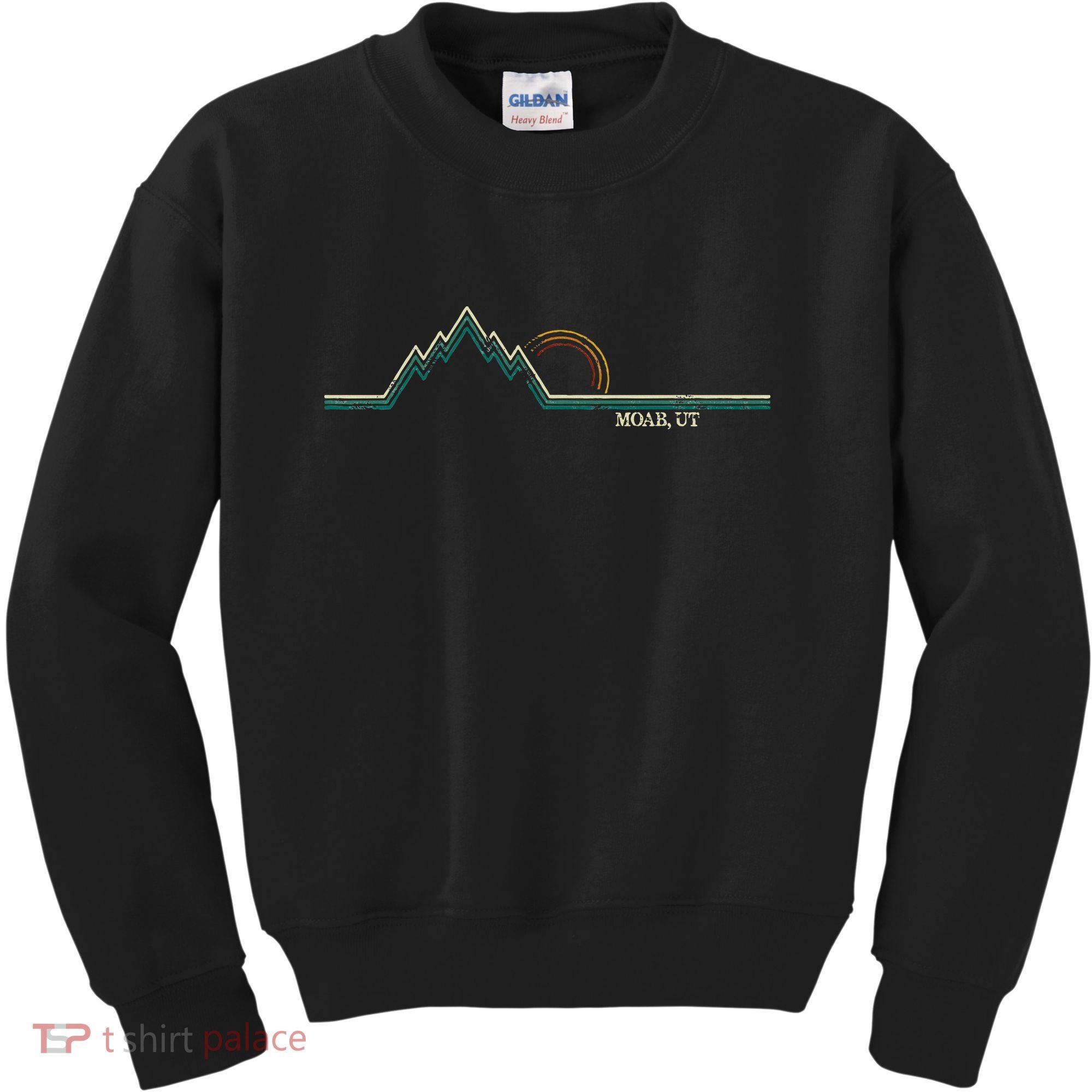 Retro Mountains Moab Utah Summer Hiking Kids Sweatshirt
