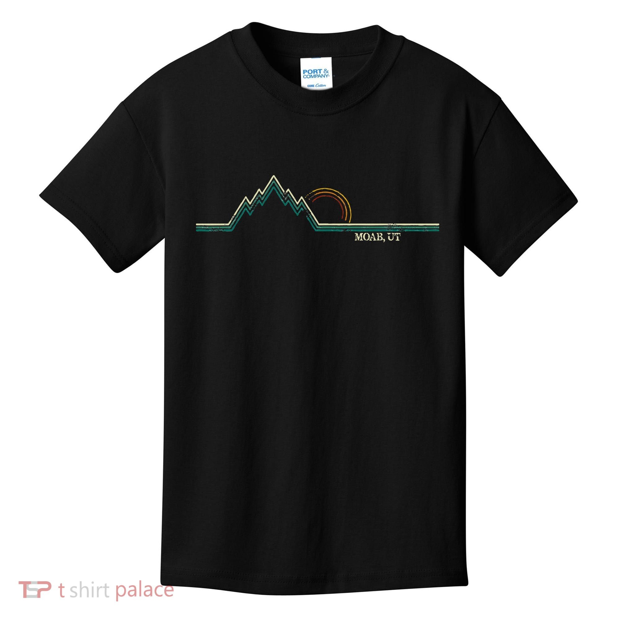 Retro Mountains Moab Utah Summer Hiking Kids T-Shirt