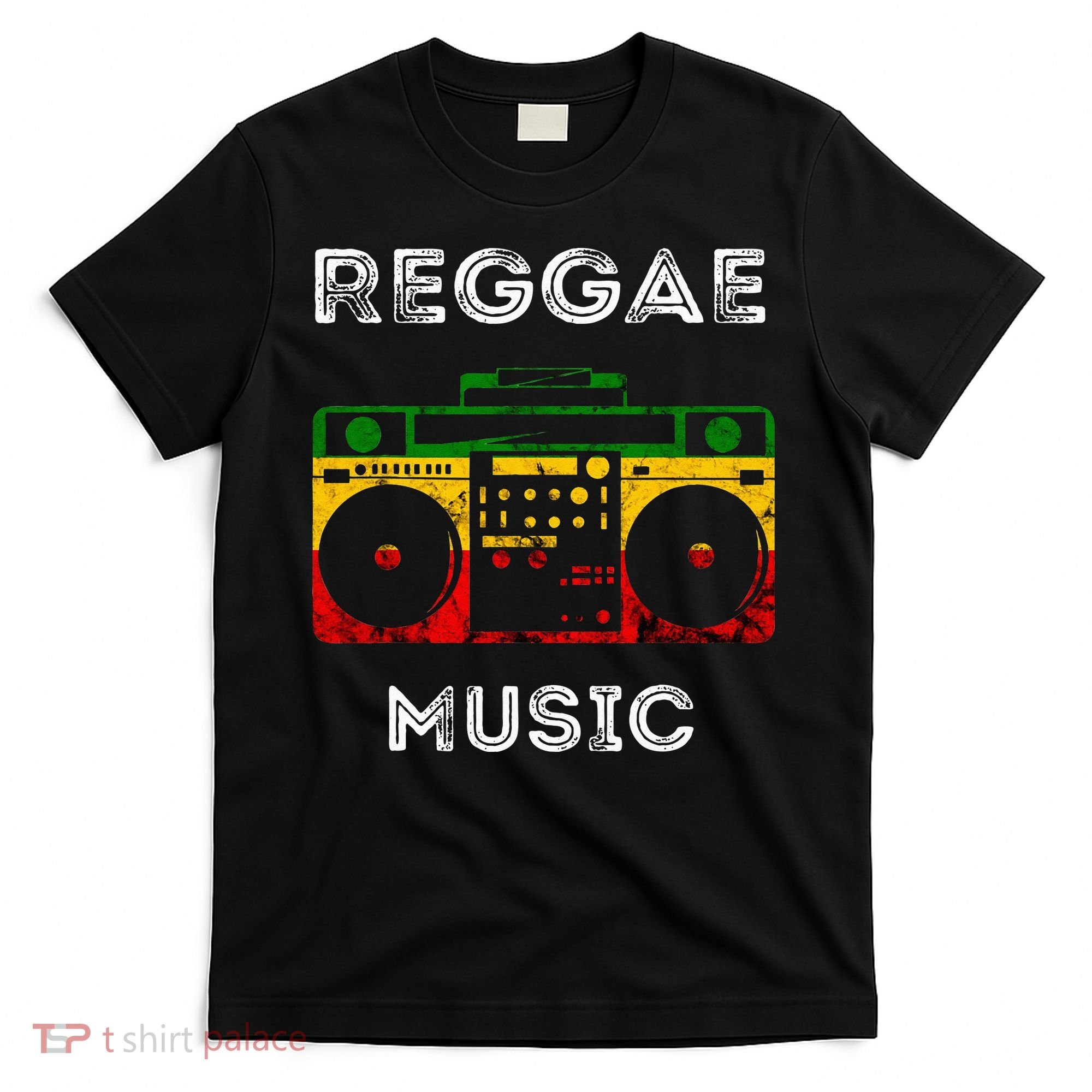 Reggae Music Musicbox Boombox Rastafari Roots Rasta Reggae T-Shirt