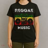 Reggae Music Musicbox Boombox Rastafari Roots Rasta Reggae T-Shirt thumb 4