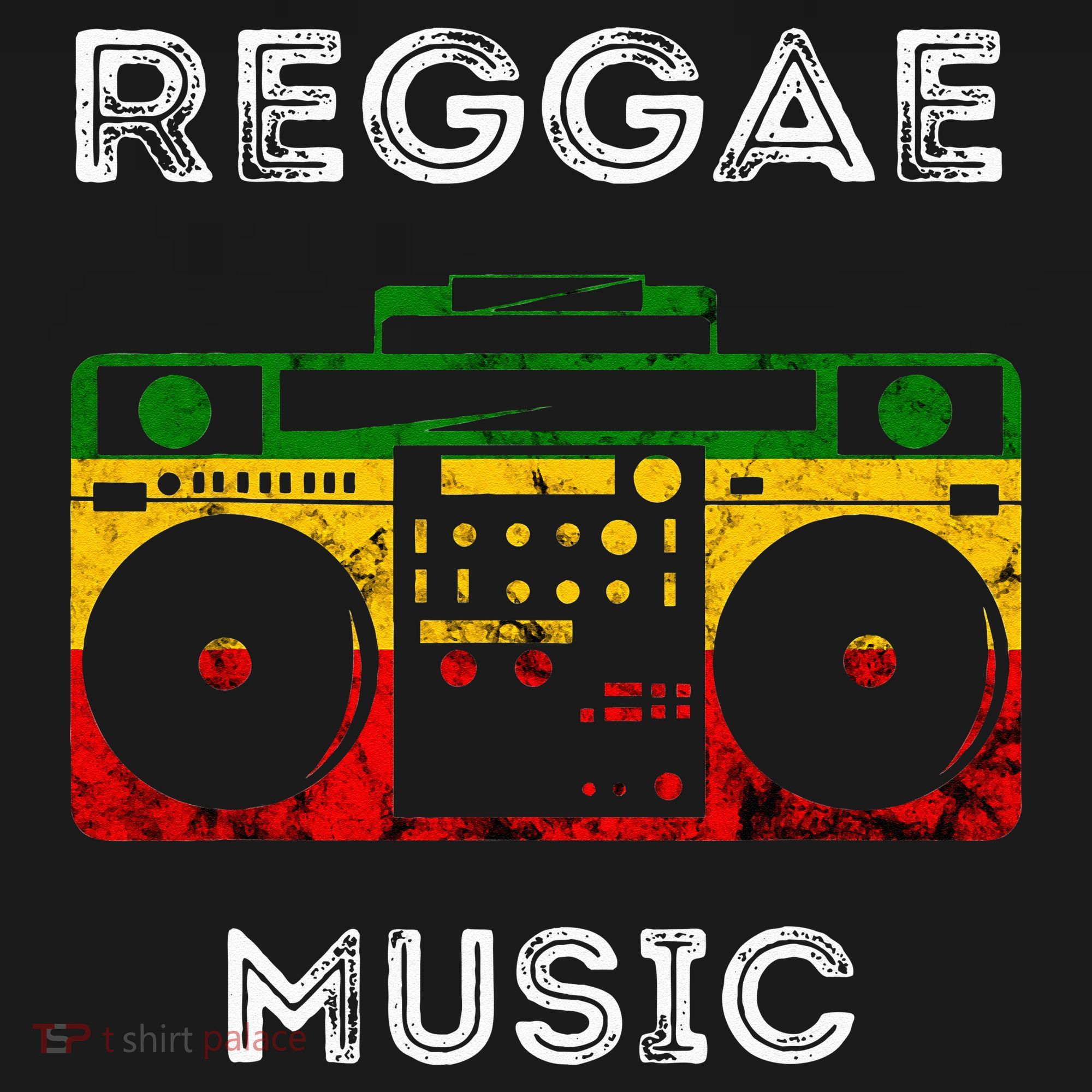Reggae Music Musicbox Boombox Rastafari Roots Rasta Reggae T-Shirt