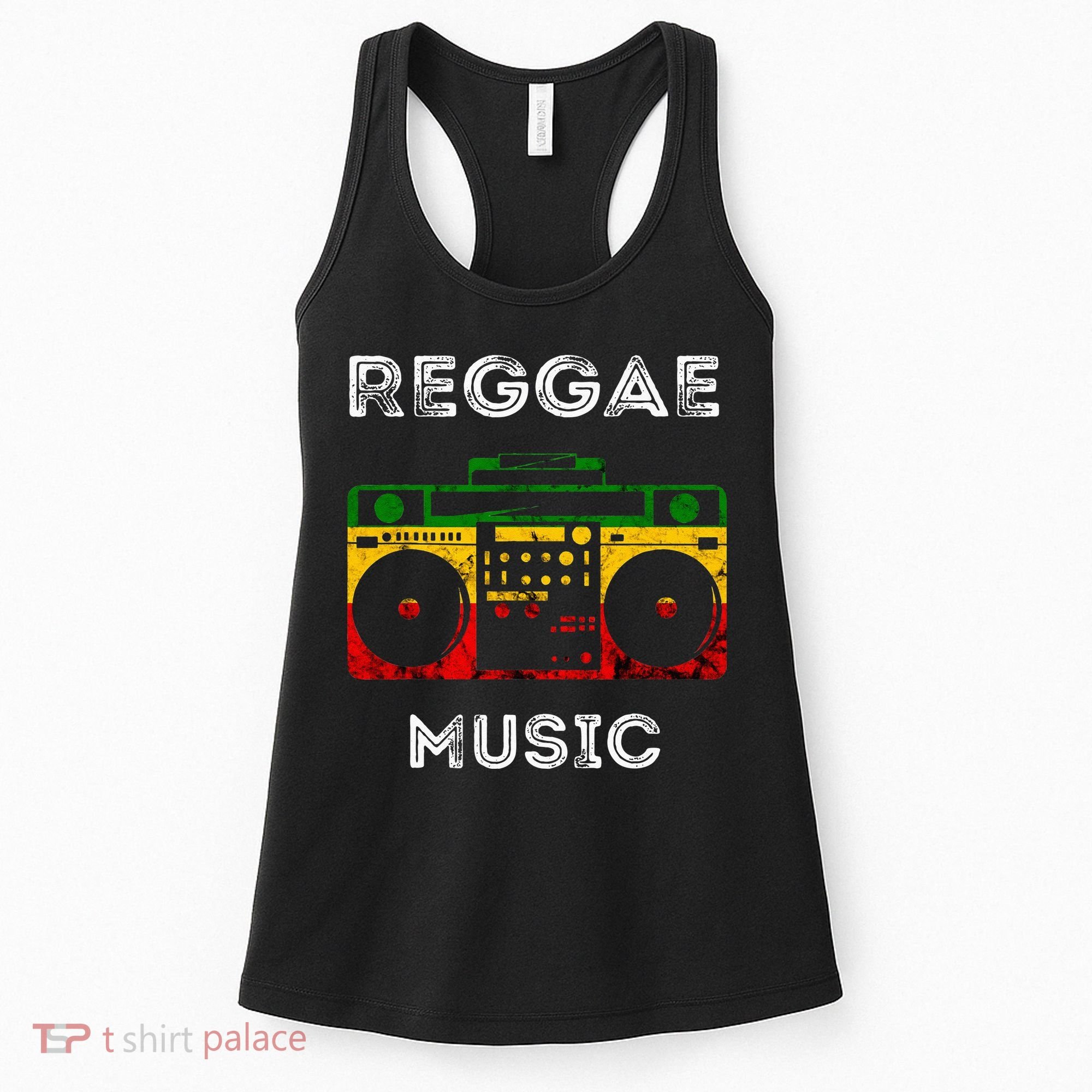Reggae Music Musicbox Boombox Rastafari Roots Rasta Reggae Women's Tank Top