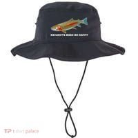 Rainbows Make Me Happy Trout Fishing Gift Bucket Hat thumb 0