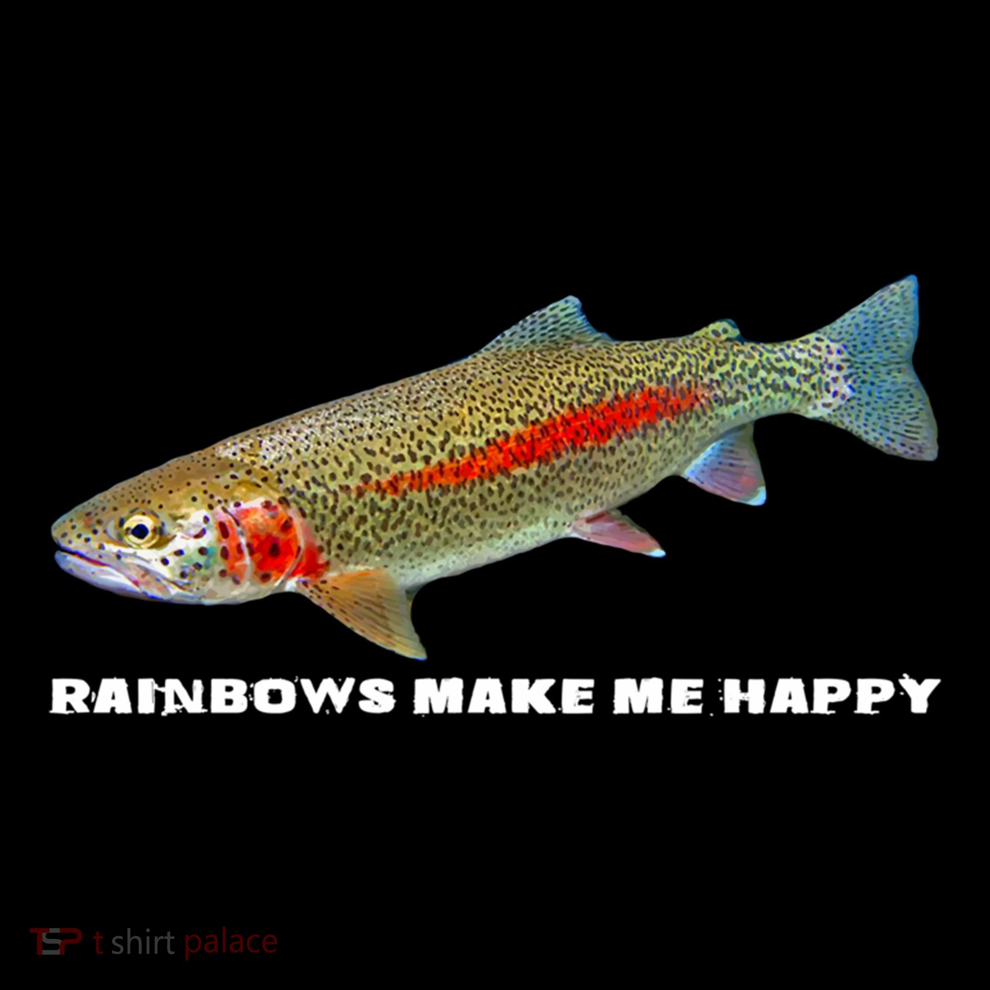 Rainbows Make Me Happy Trout Fishing Gift Coffee Mug