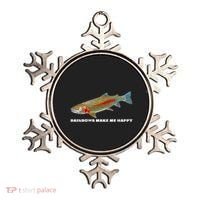 Rainbows Make Me Happy Trout Fishing Gift Ornament thumb 0