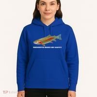 Rainbows Make Me Happy Trout Fishing Gift Hoodie thumb 5