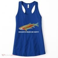 Rainbows Make Me Happy Trout Fishing Gift Women's Tank Top thumb 0
