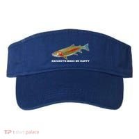 Rainbows Make Me Happy Trout Fishing Gift Visor thumb 0
