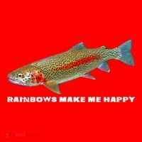 Rainbows Make Me Happy Trout Fishing Gift Santa Hat thumb 1