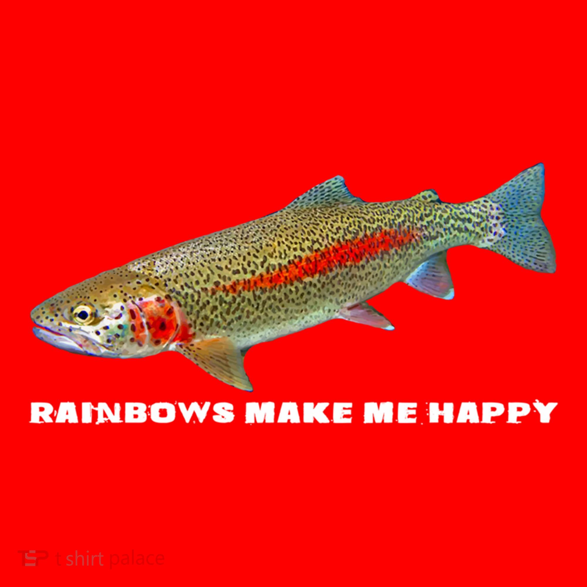 Rainbows Make Me Happy Trout Fishing Gift Santa Hat