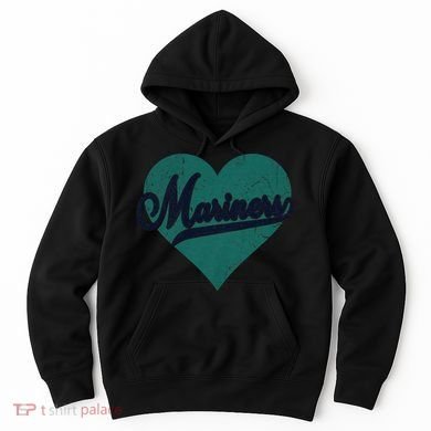 Retro Mariners Nickname Vintage Mariners Heart Hoodie