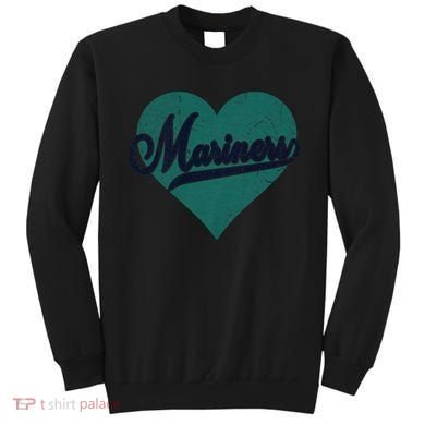 Retro Mariners Nickname Vintage Mariners Heart Sweatshirt