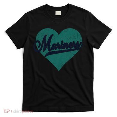 Retro Mariners Nickname Vintage Mariners Heart T-Shirt